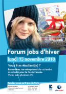 Forum Jobs d'hiver 2010 et job étudiant