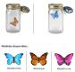 De vrais-faux papillons qui vrievoltent dans un bocal