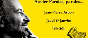 Atelier d'écriture "Paroles de chansons" avec Jean-Pierre Arbon le 17 janvier