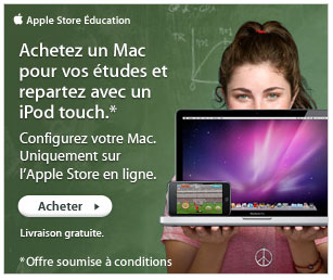 Jusqu'à 10% de remise sur les produits Apple pour les étudiants 
