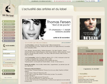 Le site T�t ou Tard fait peau neuve : D�couvrez le nouveau site du label