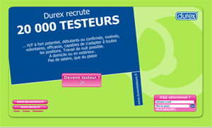 durex recrute ses testeurs et lance un grand casting dans toute la france!