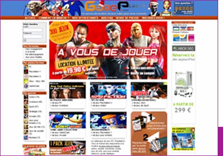 page d'accueil GamePlazza