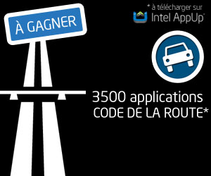 Intel offre 3 500 applications Code de la Route à télécharger gratuitement sur le centre Intel AppUp® !