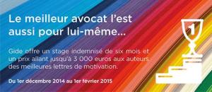 Concours étudiant "Le meilleur avocat l'est aussi pour lui-même"