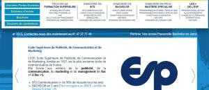 L'ESP 1ère école privée d'Ile de France au classement SMBG 2012-2013 des meilleurs Bachelors et Licences en « Communication et Médias »