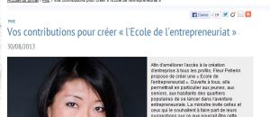 Bientôt une une école de l'entrepreneuriat?