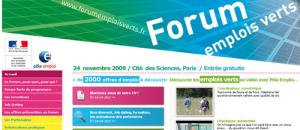 Premier forum des « Emplois Verts » - Ecologie et développement durable