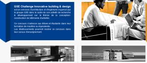 2ème édition de "GSE Challenge Innovatrice building & design"