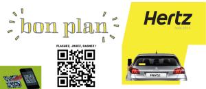 Partez à la chasse des QR codes sur les voitures de location HERTZ et flashez les!