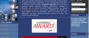 LANDWELL AWARD® 2008, prix du meilleur projet juridique et fiscal réalisé en équipe