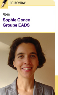 Interview de Sophie Gonce, responsable des Relations Ecoles au sein du Groupe EADS.