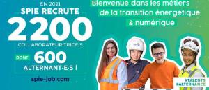 SPIE recrute en 2021 : 2200 postes à pourvoir dont 600 en Alternance