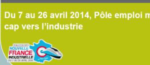 Du 7 au 26 avril, Pôle emploi met le cap vers l'industrie