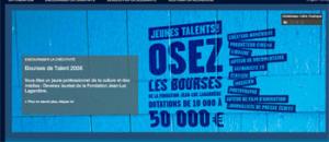 Des Bourses de Talent pour les jeunes créateurs