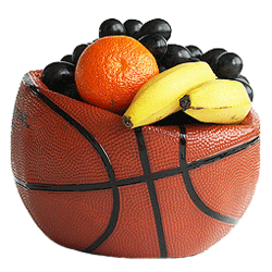 Idées de cadeaux de Noël pour les hommes : une corbeille fruit basket ball