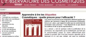 L'observatoire des cosmétiques