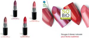 Gamme « Couleur & soin » de SO'BiO étic® : des rouges à lèvres naturels pour lèvres sublimes
