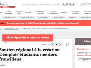  alt="La Région Île-de-France va créer 900 emplois étudiants mentors dans les 16 universités franciliennes"