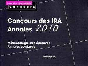  alt="Concours des IRA - Annales 2010"