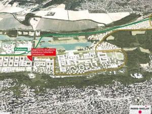  alt="Logements étudiants privés, une résidence hôtelière et des commerces à Paris-Saclay"