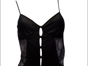  alt="Implicite : Teddy Noir en satin"