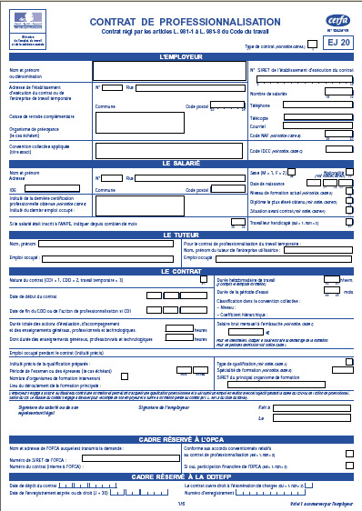 T l charger Le Contrat De Professionnalisation CERFA 12434 01 T l charger Le Contrat De Professionnalisation CERFA 12434 01