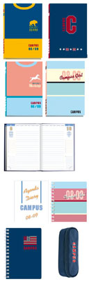 Agenda Campus - 1 jour par page - 12 x 17 cm - disponible dans différentes  couleurs - Exacompta Pas Cher