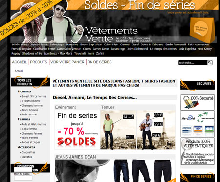 Vente internet vetement femme outlet
