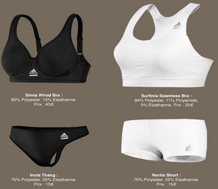 sous vetement adidas femme